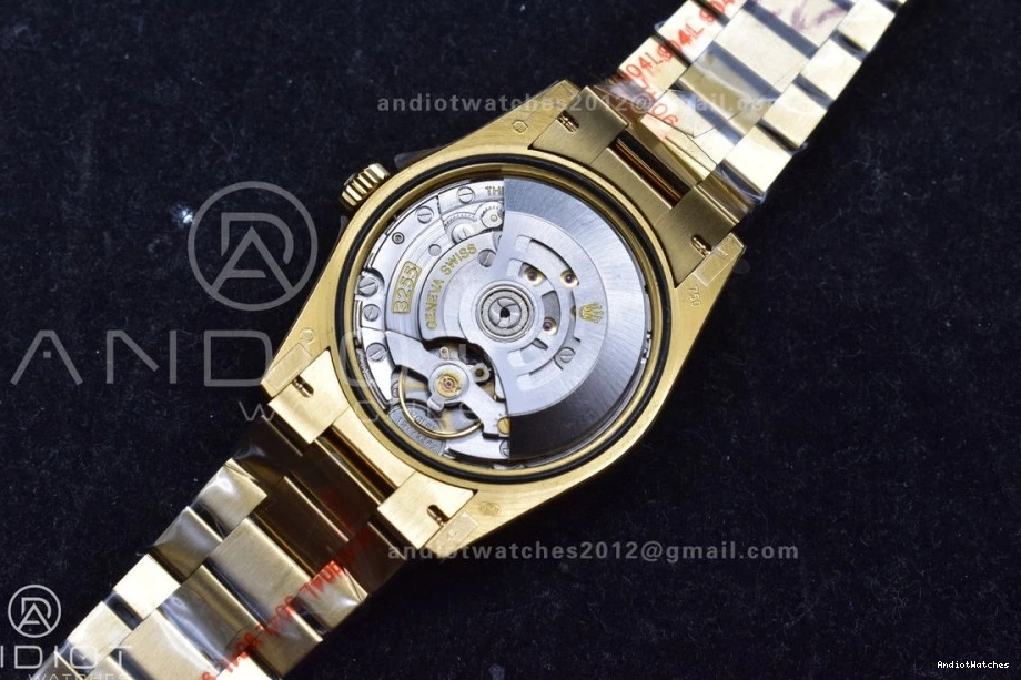 YG Diamond President on 904L Green vr3255 692 Faded V5 Edition (Gain Bracelet DayDate Square with QF Dial Weight) Steel 36 SunProtective Best 1221